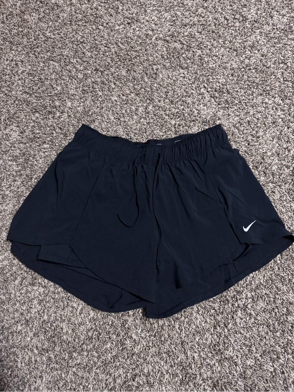Nike Black Women's Athletic Running Shorts with Swoosh